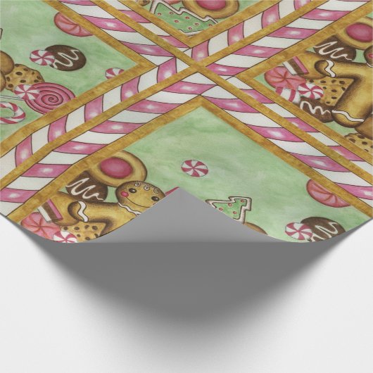 Retro Weihnachtskekse Packpapier (Ecke)