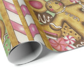 Retro Weihnachtskekse Packpapier (Rolleneckpunkt)