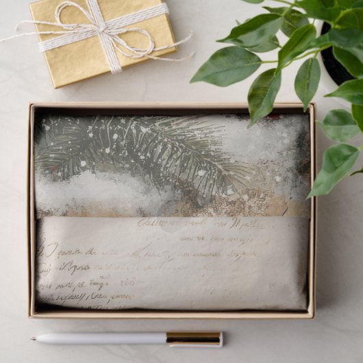 Retro Weihnachtskerzen Heilige Rote Beere Seidenpapier (Geschenk)