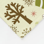 Retro Weihnachtskizze Nahtloses Muster Fleecedecke (Ecke)