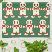 Retro Weihnachtskochen Küchengeschenk Handtuch (Gefaltet)