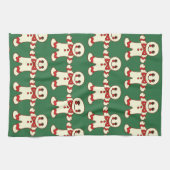 Retro Weihnachtskochen Küchengeschenk Handtuch (Horizontal)