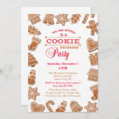 Retro-Weihnachtskochtausch-Party Einladung (Vorne/Hinten)