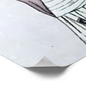 Retro Weihnachtskunst Deko Lady Poster (Ecke)