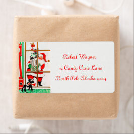 Retro-Weihnachtslabel