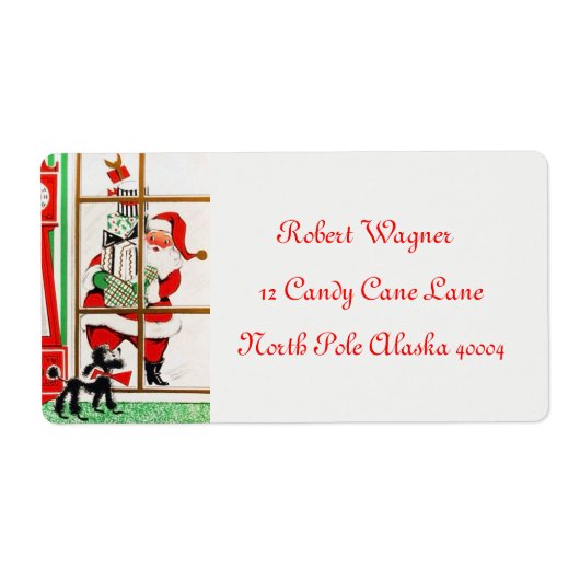 Retro-Weihnachtslabel (Vorne)