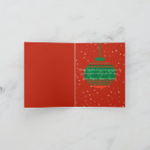 Retro Weihnachtslandschaft, Baum, Geschenke, Karte (Innenseite)