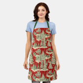 Retro-Weihnachtslandschaft im Vintage-Stil Schürze (Getragen)