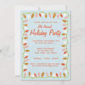 Retro WeihnachtsLICHT Feiertag Einladung (Vorderseite)