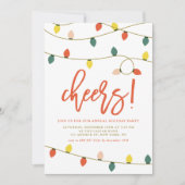 Retro WeihnachtsLICHT Feiertag Einladung (Vorderseite)