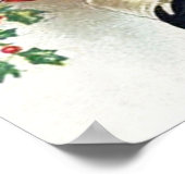 Retro-Weihnachtsmädchen Poster (Ecke)