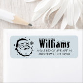 Retro Weihnachtsmann-Claus Schnee-Rücksendeadresse (Insitu)