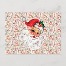 Retro-Weihnachtsmann-Feiertagspostkarte