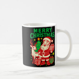 Retro Weihnachtsmann Frohe Weihnachten Vintage Fei Kaffeetasse