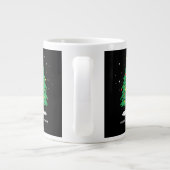 Retro-Weihnachtsmann Frohe Weihnachtsbaumlichter Jumbo-Tasse (Rückseite)