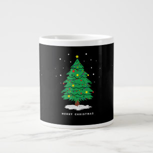 Retro-Weihnachtsmann Frohe Weihnachtsbaumlichter Jumbo-Tasse