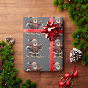 Retro-Weihnachtsmann-Fußballspieler Ho Ho Hike Wei Geschenkpapier