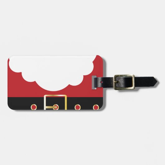 Retro Weihnachtsmann Gepäckanhänger (Vorderseite horizontal)