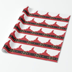 Retro Weihnachtsmann Geschenkpapier