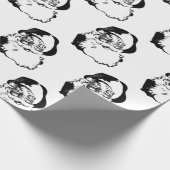 Retro-Weihnachtsmann Geschenkpapier (Ecke)