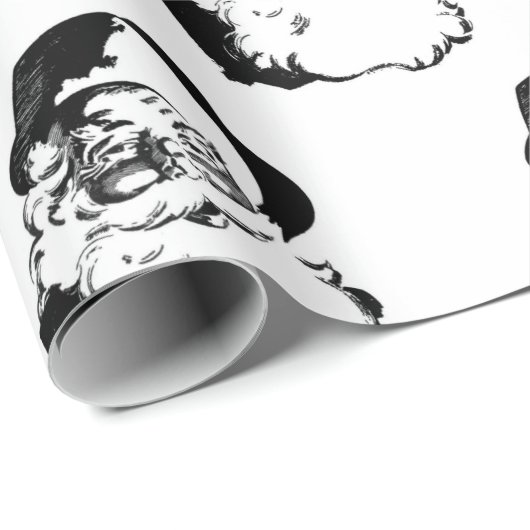 Retro-Weihnachtsmann Geschenkpapier (Rolleneckpunkt)