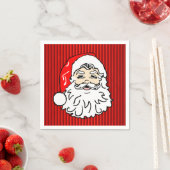 Retro-Weihnachtsmann-Gesicht Rot Serviette (Beispiel)
