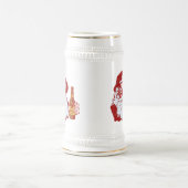 Retro Weihnachtsmann mit einem Bier-Weihnachten Bierglas (Mittel)