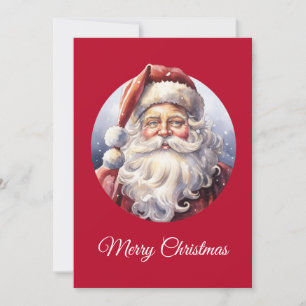 Retro Weihnachtsmann mit roter Mütze Weihnachten