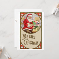 Retro-Weihnachtsmann mit seinen Farben zu Weihnach