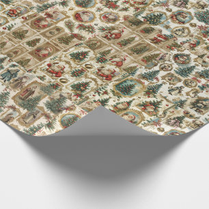 Retro-Weihnachtsmann-Muster Vintage viktorianisc Geschenkpapier