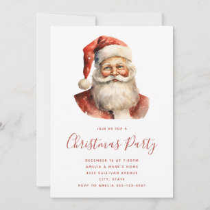 Retro-Weihnachtsmann-Party Einladung