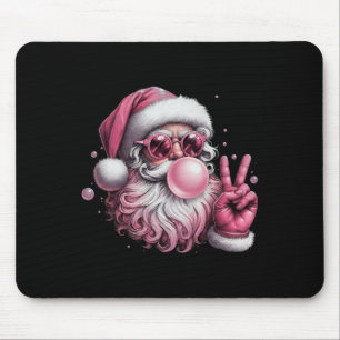 Retro Weihnachtsmann pustet Kaugummi Weihnachten V Mousepad