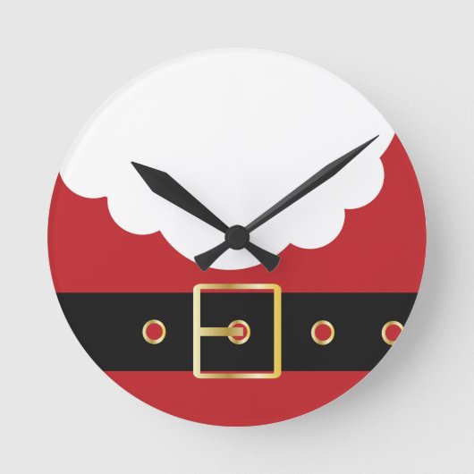 Retro Weihnachtsmann Runde Wanduhr (Vorderseite)