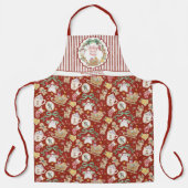 Retro Weihnachtsmann-Schlitten Weihnachtsbacken Co Schürze (Vorderseite)