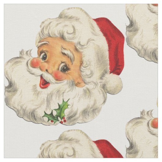 Retro Weihnachtsmann Stoff (Nahaufnahme)