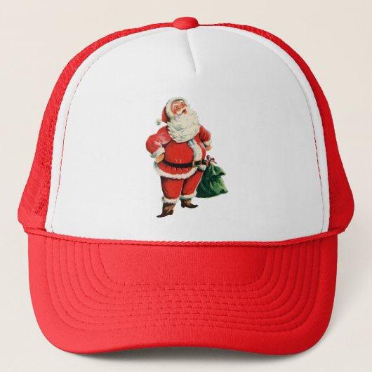 Retro Weihnachtsmann Truckerkappe (Vorderseite)