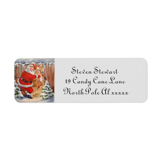 Retro Weihnachtsmann und Rentiere (Vorne)