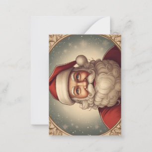 Retro-Weihnachtsmann vintage Mitteilungskarte