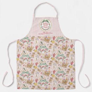 Retro Weihnachtsmann Weihnachtsbacken Kekse Wasser Schürze