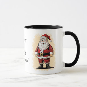 Retro Weihnachtsmann-Weihnachtsbecher Tasse