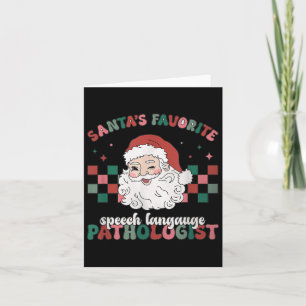Retro Weihnachtsmanns Lieblings-Sprache-Christmas- Karte