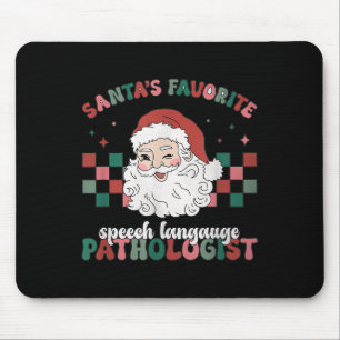 Retro Weihnachtsmanns Lieblings-Sprache-Christmas  Mousepad