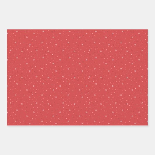 Retro Weihnachtsmuster in Rot, Rosa und Grün Geschenkpapier Set (Vorderseite 3)