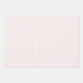 Retro Weihnachtsmuster in Rot, Rosa und Grün Geschenkpapier Set (Vorderseite 2)