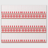 Retro Weihnachtsmuster Joyful Weihnachtsfeiertag Geschenkpapier (Flach)