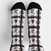 Retro-Weihnachtsmuster Socken (Oben)