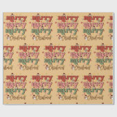 Retro-Weihnachtspapier Geschenkpapier (Flach)