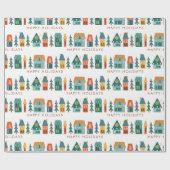 Retro-Weihnachtspapier Geschenkpapier (Flach)