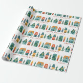 Retro-Weihnachtspapier Geschenkpapier (Ungerollt)