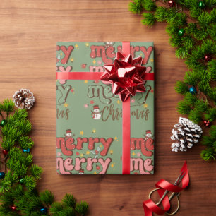 Retro-Weihnachtspapier Geschenkpapier